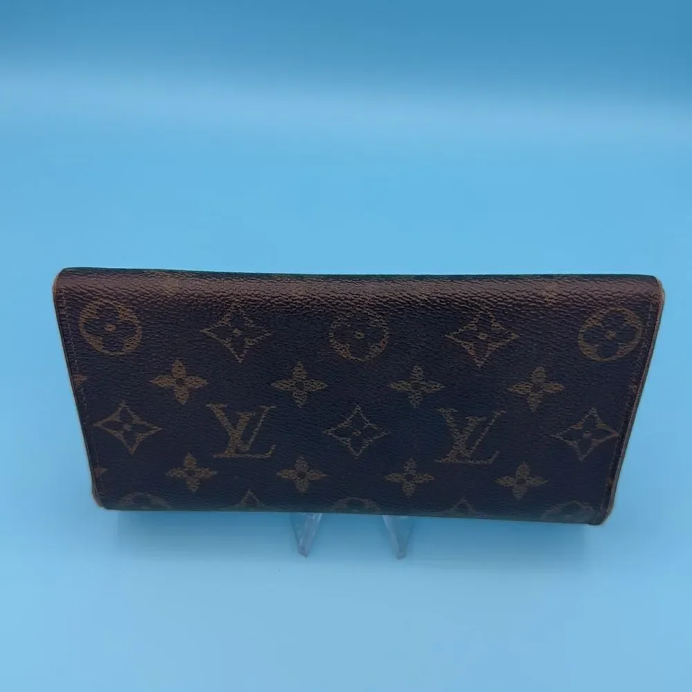 Louis Vuitton-Brown Monogram Portefeuille International Long Wallet